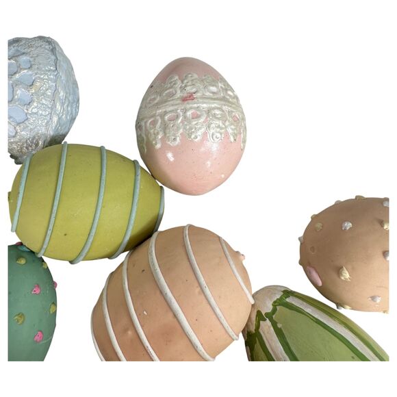 Vintage Porcelain Ceramic Glass Hand Painted Egg Easter Décor Lot of 18 - Picture 2 of 6